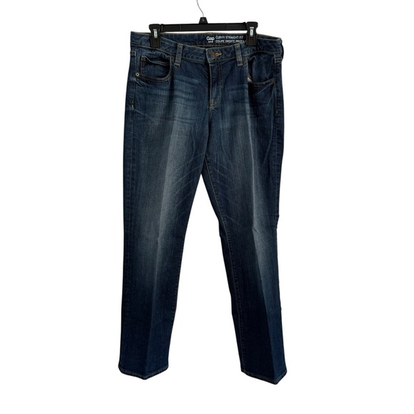 GAP Curvy Straight Fit Jeans - Dark Blue - Picture 1 of 5